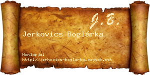 Jerkovics Boglárka névjegykártya
